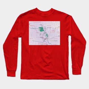 Pendersleigh Transit Map Long Sleeve T-Shirt